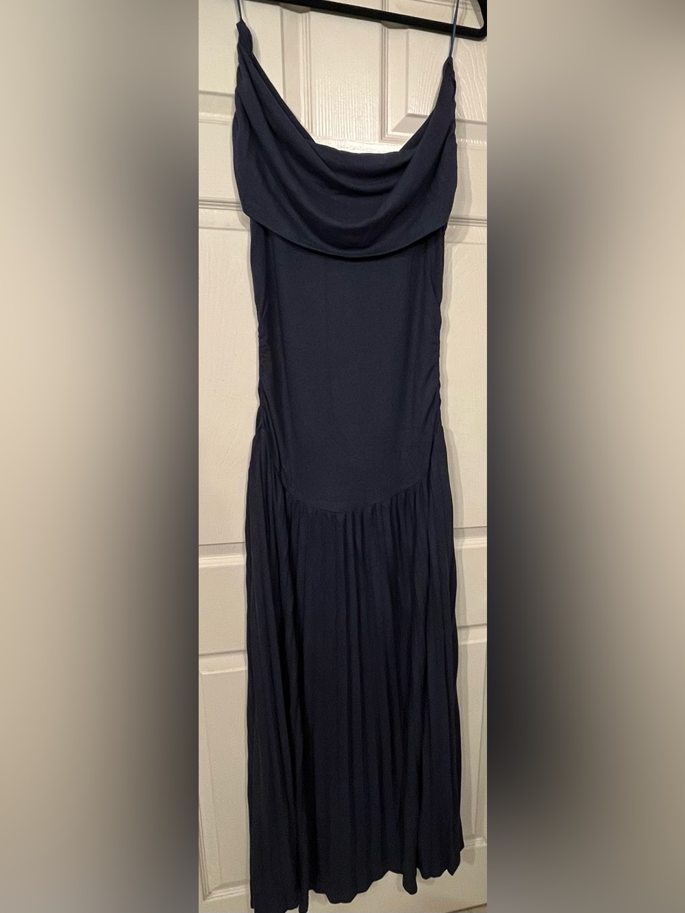 NWOT Off-Shoulder Maxi Dress in Blue - Picture 2 of 4